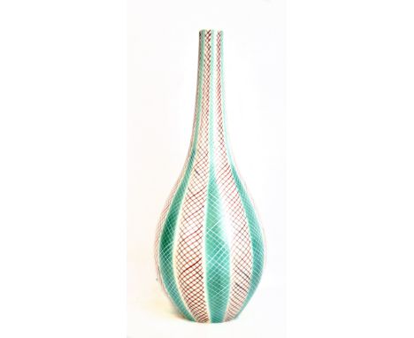 ALFRED RHEAD FOR POOLE POTTERY; a Freeform carafe vase, in the PKT pattern, height 38.5cm.Additional InformationGood conditio