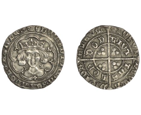 Edward IV (First reign, 1461-1470), Light coinage, Groat, London, mm. crown on obv., sun on rev., quatrefoils by neck and on 
