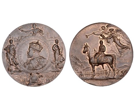 South Africa, The British Empire Medal, 1901, a bronze medal by F. Bowcher, bust of Edward VII left, flanked by standing Just