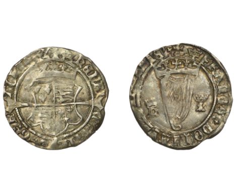 Henry VIII (1509-1547), First Harp issue (1534-40), Groat, mm. crown, h i (Jane Seymour), 2.30g/4h (S 6473; DF 202). Slightly