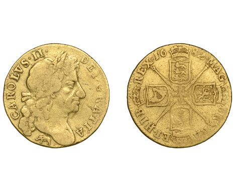 Charles II (1660-1685), Guinea, 1682, fourth bust, elephant and castle below (EGC 279; S 3345). Light scuffs and a few edge m