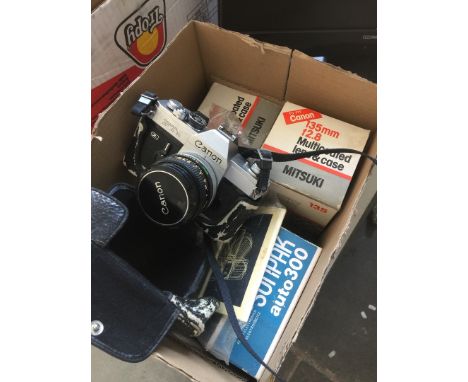 CANON FT -B 35MM CAMERA AND LENSES