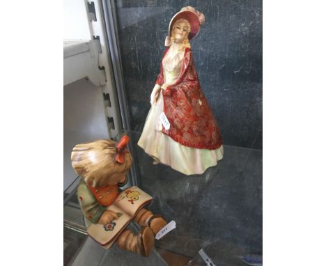 HUMMEL GIRL AND DOULTON FIGURE - CRACKED