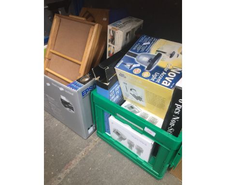 TWO BOXES OF TOOLS ELECTRICALS ETC.
