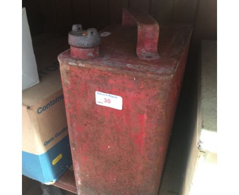 A PETROL JERRY CAN ( SHELL MEX AND BP )