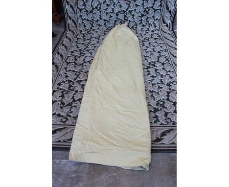 A set of 3 x pairs gold sheen luxury lined curtains 2300mm complete with 1 pair narrow 1000mm pair curtains 