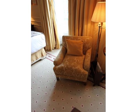 A pair of luxury lined gold sheen curtains 2300mm drop 
