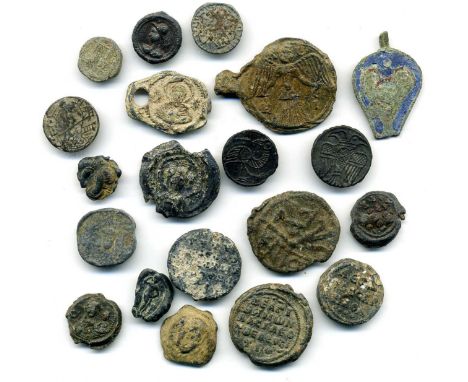 Byzantine lead seals (8), 15-23mm; together with other lead seals etc, of the Roman period (4) and later (8) including one de