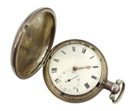 George IV fusee pocket watch by D Gafs, 42 Oxford Street London, No. 452,  engraved balance cock decorated with a mask and di