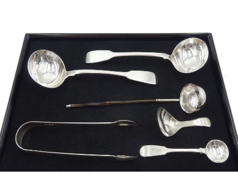 Pair of William IV silver sauce boats by William Theobalds &amp; Lockington Bunn, London 1835, George III silver caddy spoon 