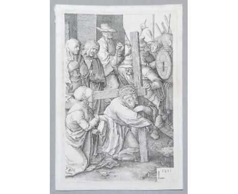 Lucas van Leyden, Kreuztragung Christi, KupferstichLeyden, Lucas van Leyden, 1494 - Leiden -1533, Kreuztragung Christi, Kupfe