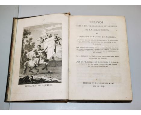 Antiquarisches zur Reitkunst, Pferdezucht &amp;amp; Pferdeschulen, Madrid 1805Francisco de Laiglesia y Darrac, Ensayos sobre 