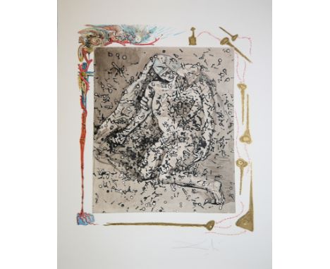 Salvador Dalí, "Pietà", signierte Farblithographie mit PrägungSalvador Dali, 1904 - Figueras - 1989, "Pietà", aus "Apokalypse