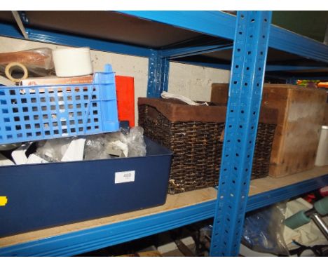 A QUANTITY OF VARIOUS TOOLS, TAPE ETC (WHOLE ROW)