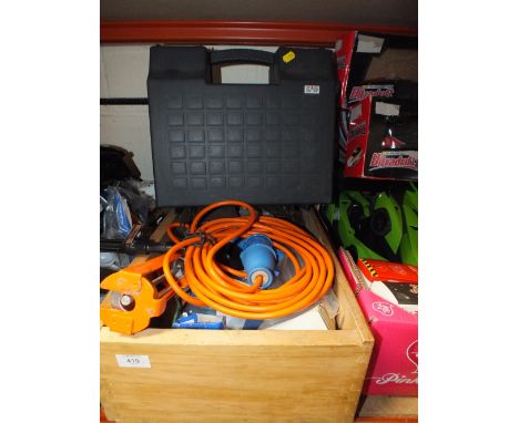 A WOODEN TRAY TO INCLUDE SCREWS, TOOLS ETC, PLUS A ZAG CASE OF SCREWS, BOLTS ETC