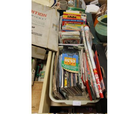 TWO BOXES OF ORDNANCE SURVEY MAPS ETC.