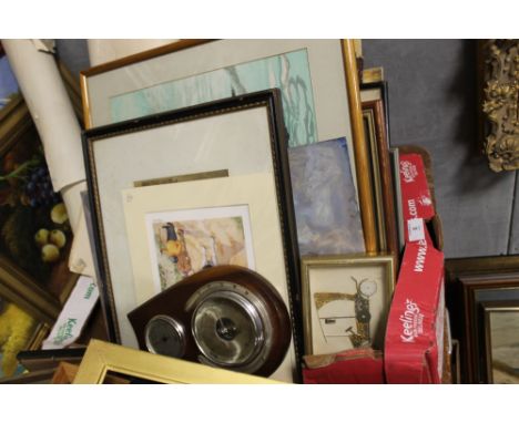 A BOX OF PICTURES AND PRINTS, POSTERS ETC.
