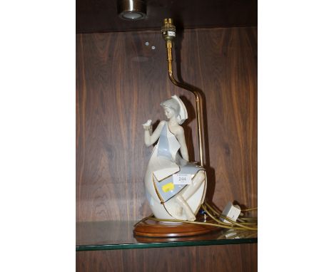 A CERAMIC FIGURATIVE LAMP