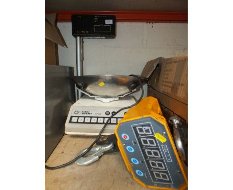 A SET OF WEIGHING SCALES AND CRANE SCALES