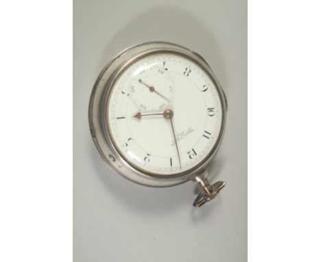 A GENTLEMAN'S GEORGE III SILVER CASED POCKET WATCH by THOMAS EARNSHAW, INVT ET FECIT No. 461 with verge movement No. 2764 and