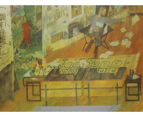 LEONARD ROSOMAN OBE RA (1913-2012) British, "Portrait of Richard Hughes, Nairobi", limited edition lithograph print, numbered