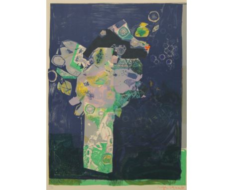 ROGER LEZONTS?, limited edition lithograph print, numbered 44/150, unframed. 57 x 74.5 cm overall.