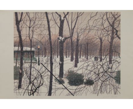 GERALD MYNOTT (born 1957) British, Winter Wood, limited edition print/lithograph, numbered 14/250, signed in pencil, purchase