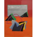 ANTHONY BENJAMIN (1931-2002) British, Double Red Landscape, Artist's Proof,