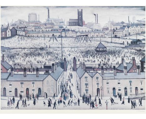 Laurence Stephen Lowry R.A. (British, 1887-1976)Britain at Play Offset lithograph printed in colours, on wove, signed in penc