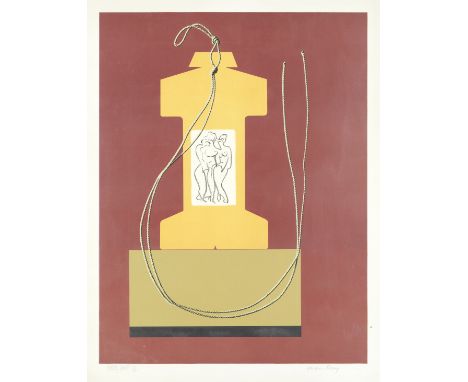 Man Ray (American, 1890-1976)Monument (Anselmino 13) Lithograph printed in colours, 1968, on BFK Rives, signed and inscribed 