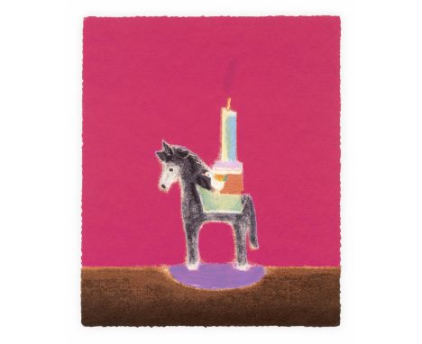 Craigie Aitchison C.B.E., R.S.A., R.A. (British, 1926-2009)Donkey Candlestick Screenprint in colours, 2002, on wove, signed, 