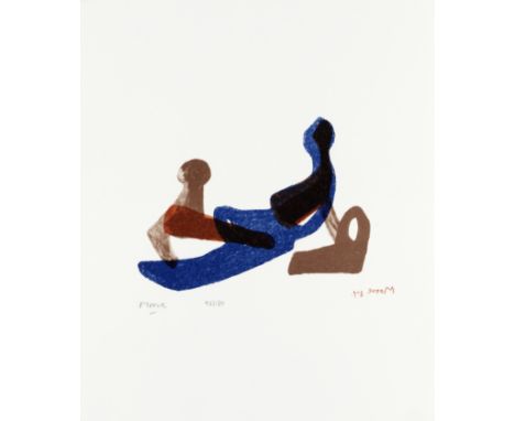 Henry Moore O.M., C.H. (British, 1898-1986)Mother and Child, from 'Shelter Sketchbook' (Cramer 83) Lithograph printed in colo