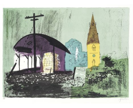 John Piper C.H. (British, 1903-1992)Seaton (Levinson 282) Lithograph printed in colours, 1978, on wove, signed and numbered 1