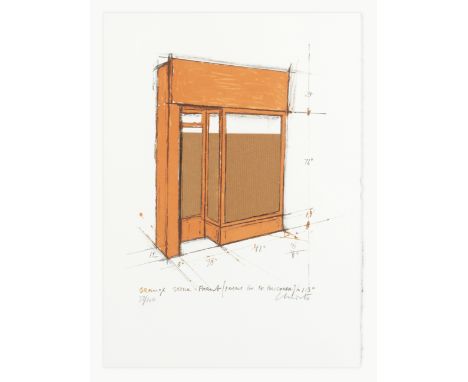 Christo &amp; Jeanne-Claude (AMERICAN, 1935-2020; 1935-2009)Orange Store Front, Project, from 'Fifteen Years of Polígrafa' (S