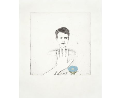 Jim Dine (American, born 1935)Blue Haircut Etching with offset lithograph printed in colours, 1972-3, on J. Green mould-made,