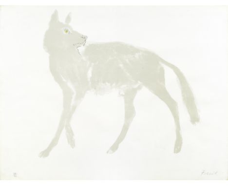 Dame Elisabeth Frink R.A. (British, 1930-1993)Wolf, from 'Eight Animals' (Wiseman 33) Lithograph printed in colours, 1970, on