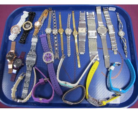 A Selection of Modern Ladies Wristwatches, including Rotary, Storm, Suzi B, Superdry, Lorus, Ice, etc :- One Tray