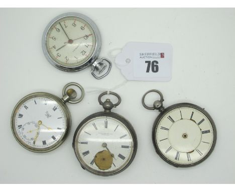 Fattorini &amp; Sons Bradford; A Hallmarked Silver Cased Openface Pocketwatch, the signed dial with black Roman numerals (lac