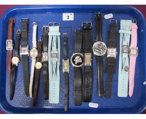 A Selection of Modern Ladies Wristwatches, including Radley, Sekonda, Kookai, Suzi B, Pink Cookie, Fossil, etc :- One Tray 