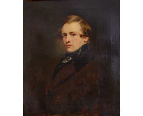 William Powell Frith (1819-1909)Self portrait, signed and inscribed 'begun 1839 finished 1869', oil on canvas, 74 x 61.5cm  H