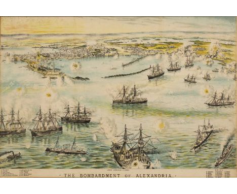 C.W. Bacon and Co. (pubs)'Bombardment of Alexandria', lithograph, 47 x 70cm