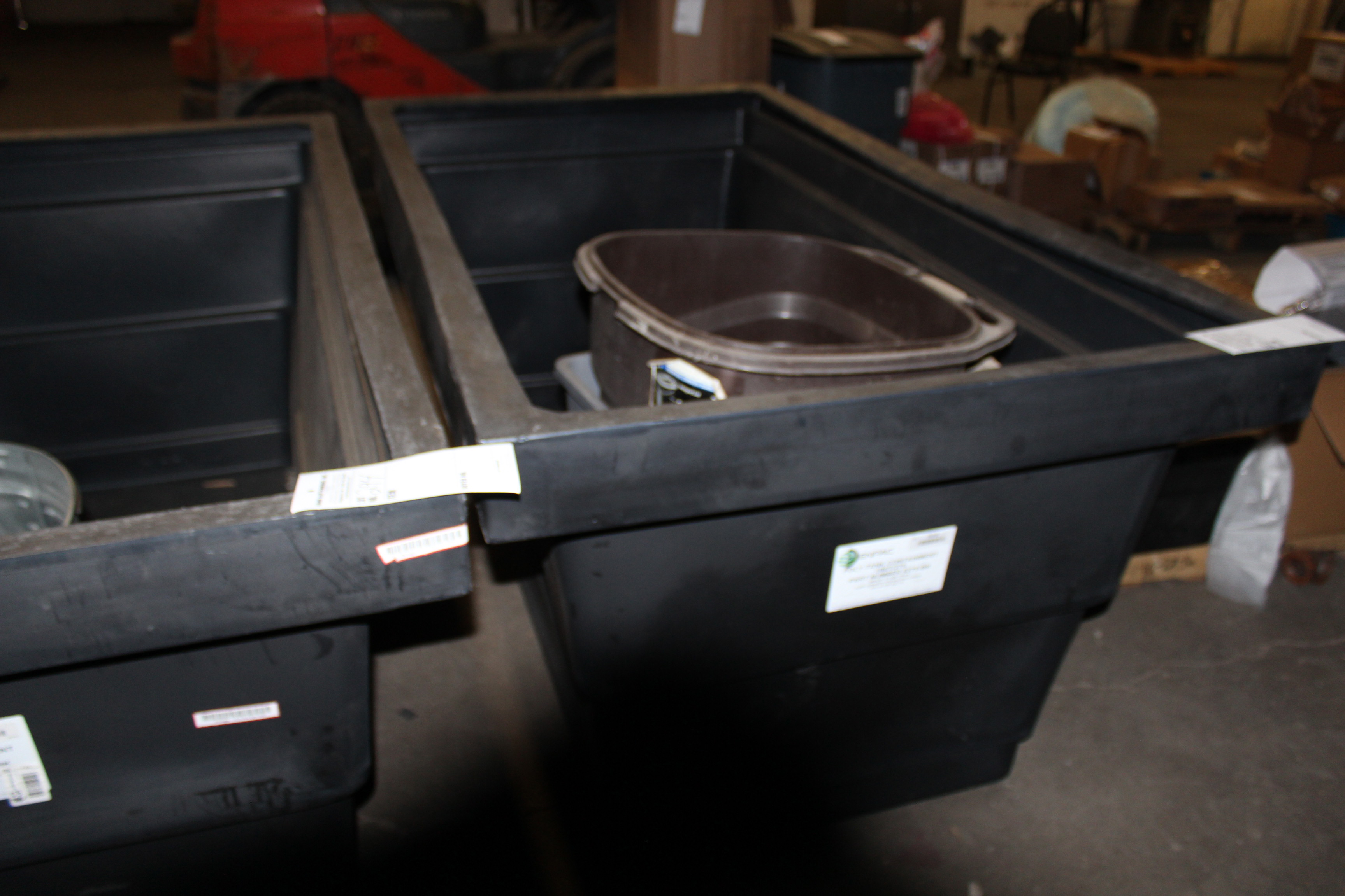 large plastic industrial tub