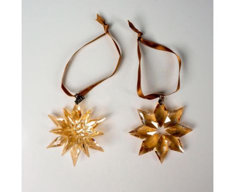 Lead golden shadow colored crystals limited edition part of the Christmas Ornaments collection. Swarovski etched backstamp. T