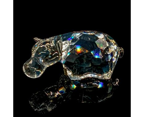 This retired Swarovski small hippo was part of the African Wildlife theme group. The hippo is made from clear crystal and has