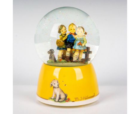 Ceramic water globe sparkles with glitter and showcases a perfectly created favorite mini figurine, playing the tune La Prima