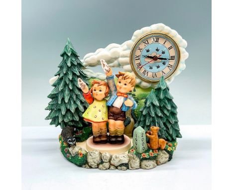 Hand painted figure Farewell (HUM 153) with limited edition HummelScape timepiece sculpted base Milestones. Goebel Hummel mar