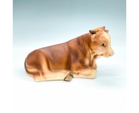 Beautifully made porcelain figure of a ox sitting. Part of the Goebel Nativity. Vintage W. Goebel W. Germany backstamp TMK4 a