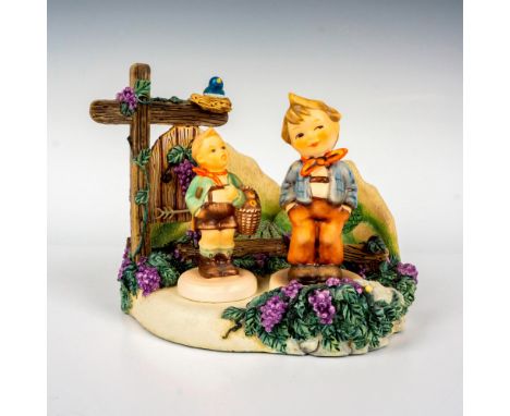 Limited edition hand painted in matte finish figurines designed to be displayed on the Golden West base. M. I. Hummel impress