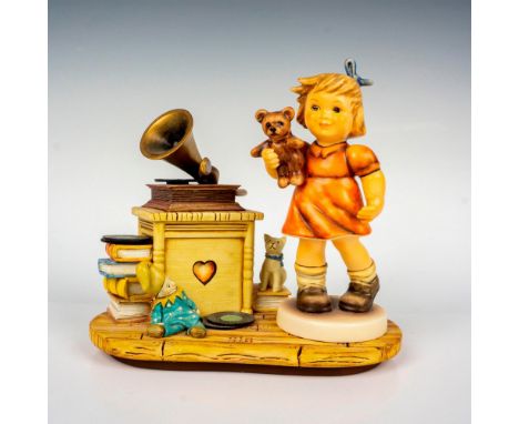 Limited edition hand painted in matte finish made to be displayed atop Time To Dance base. M. I. Hummel impressed backstamp. 