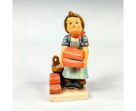 Hand painted in matte finish modeled as a young working boy. M. I. Hummel impressed backstamp. Issued: 1979-1990Dimensions: 2